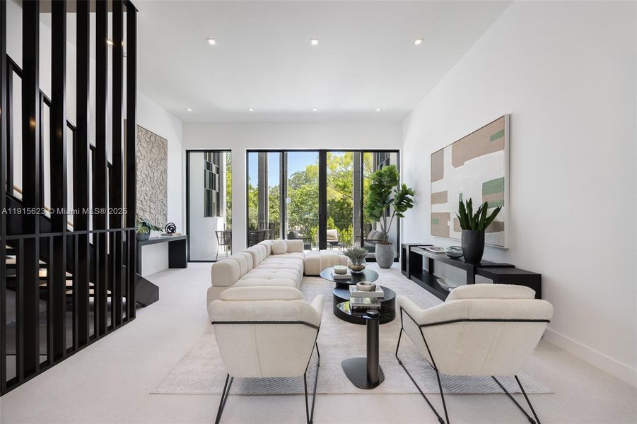 Furnished interior view inside a new home in , Miami (Image 28).