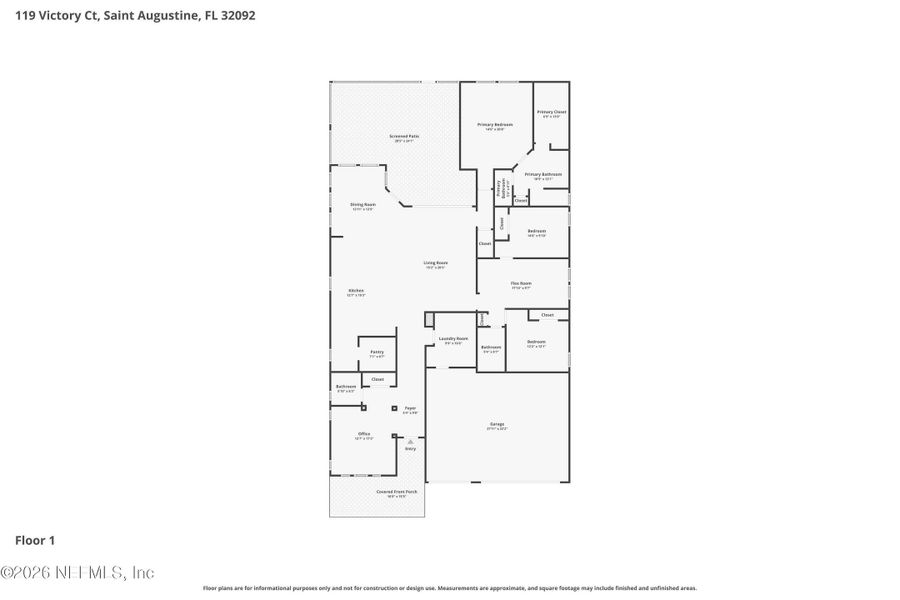 2D floor plan layout of this home in Shearwater, St. Augustine, FL (Image 5).