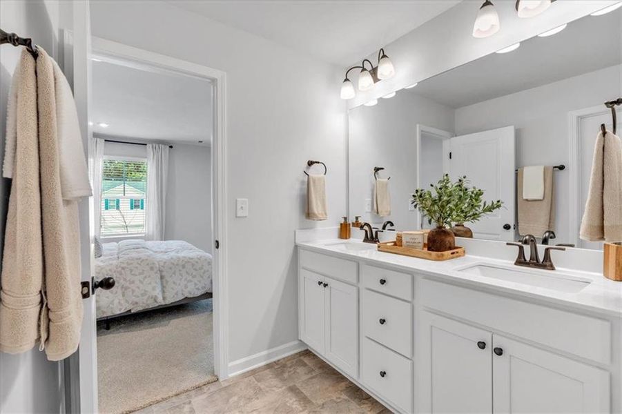 Furnished interior in a model home at Sweetlake Grove in Mableton (Image 23). Furnished interior in a model home at Sweetlake Grove in Mableton (Image 23).