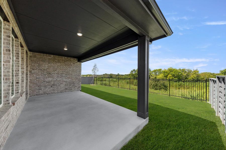 Exterior details and patio area of a home in Union Park, Little Elm (Image 3).