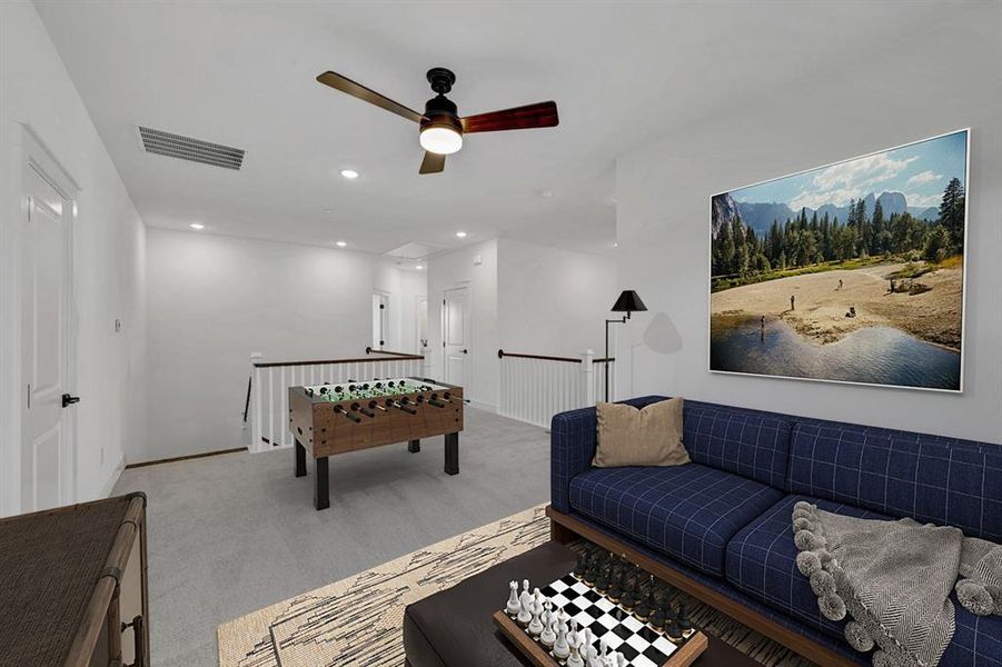 Furnished interior view inside a new home in Kreymer at the Park, Wylie (Image 29). Furnished interior view inside a new home in Kreymer at the Park, Wylie (Image 29).