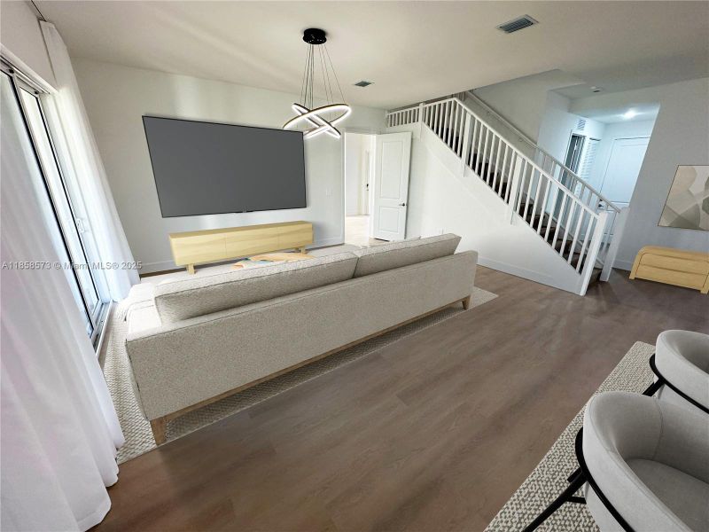 Furnished interior view inside a new home in , Davie (Image 12).