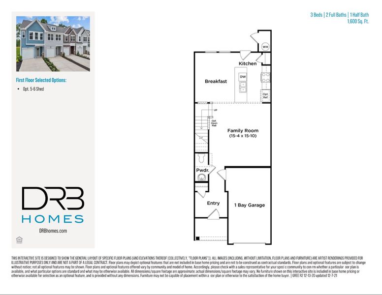 2D floor plan layout of this home in Saluda Crossing, Piedmont, SC (Image 4).
