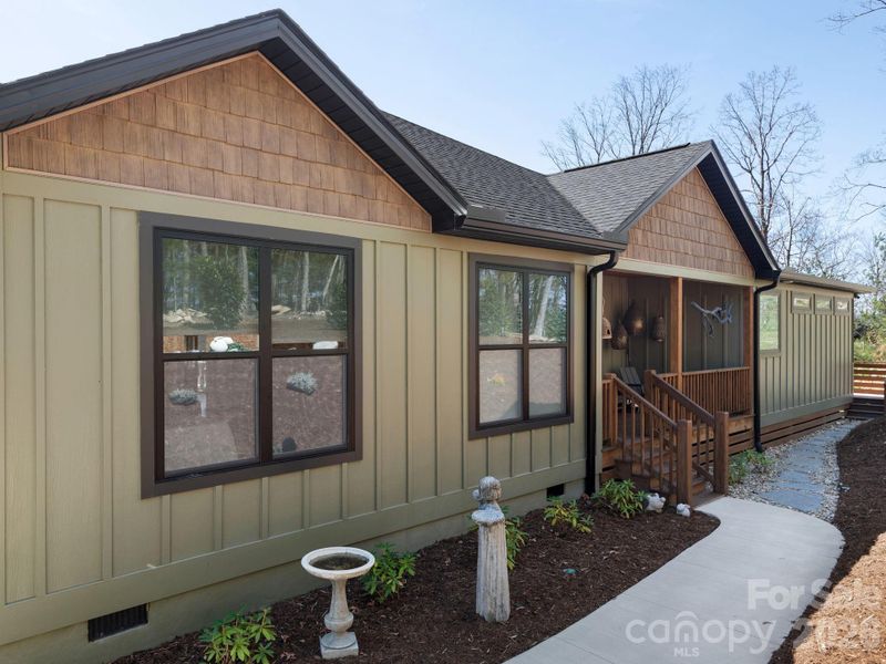 Exterior details and patio area of a home in , Hendersonville (Image 28).