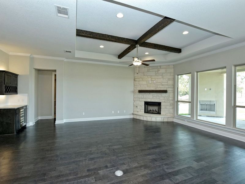 Representative unfurnished interior of a home built from the Madera II by Giddens Homes in Scofield Farms Estates, Georgetown (Image 326).