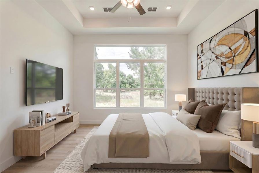 Furnished interior view inside a new home in , Sunset (Image 14).