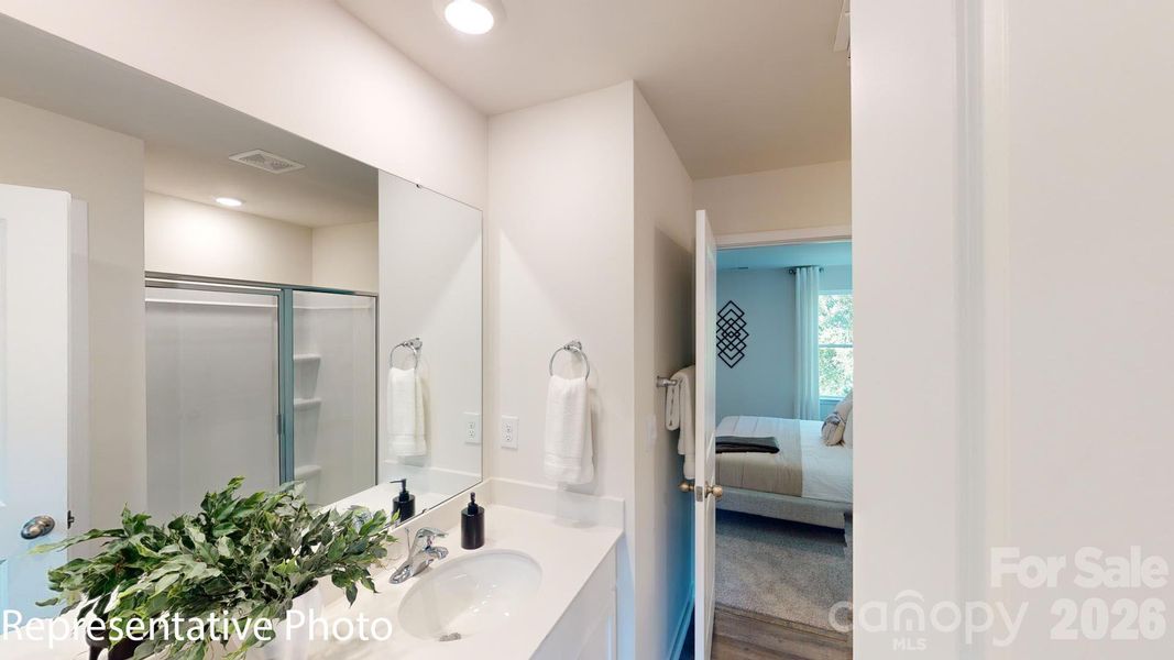 Furnished interior view inside a new home in Huffman Ridge, Hickory (Image 29).