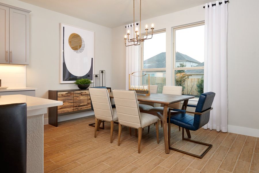 Dining Space with Backyard Views