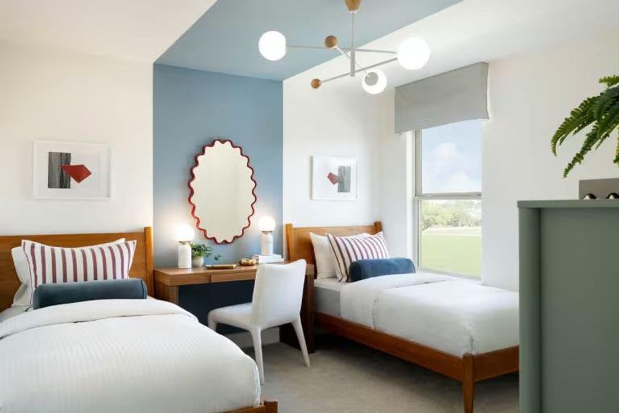 Photo of Pulte model home with same floor plan, not of actual home listed.