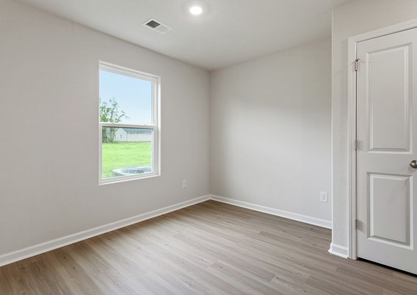 The spacious dining room