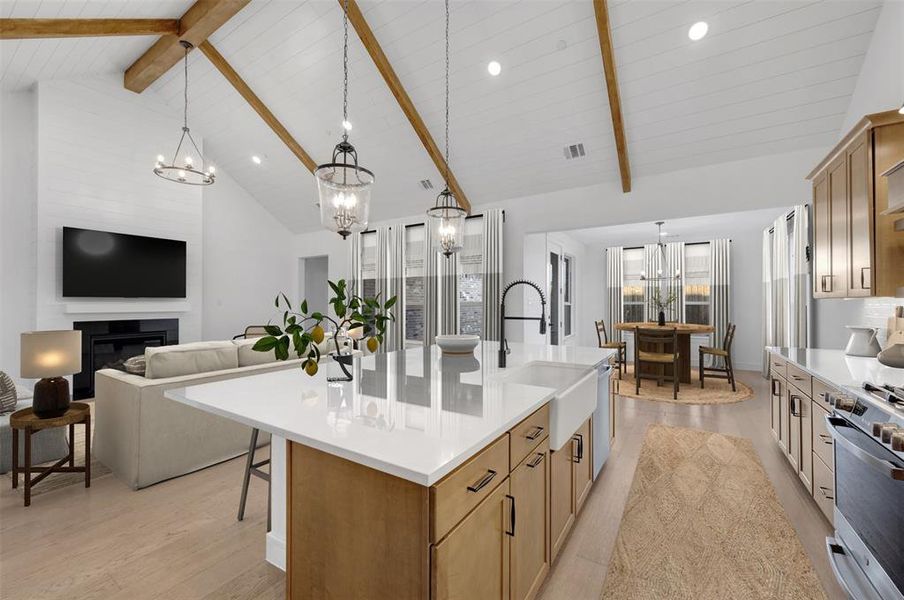 Furnished interior view inside a new home in Kreymer at the Park, Wylie (Image 9). Furnished interior view inside a new home in Kreymer at the Park, Wylie (Image 9).