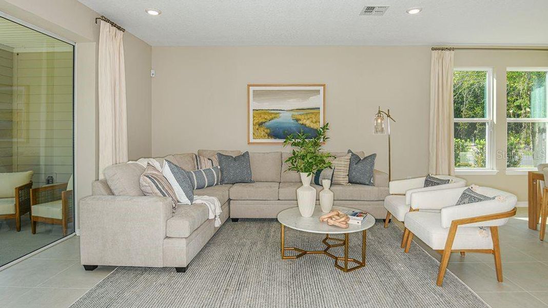 Furnished interior view inside a new home in Colbert Landings, Palm Coast (Image 15). Furnished interior view inside a new home in Colbert Landings, Palm Coast (Image 15).