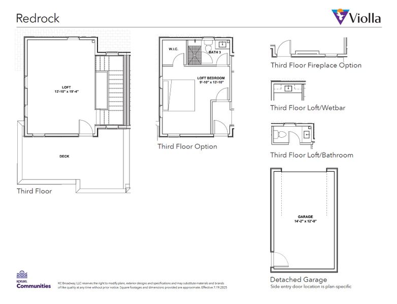 2D floor plan layout for the Plan 3 by Koelbel and Company in Violla, Boulder, CO (Image 5).