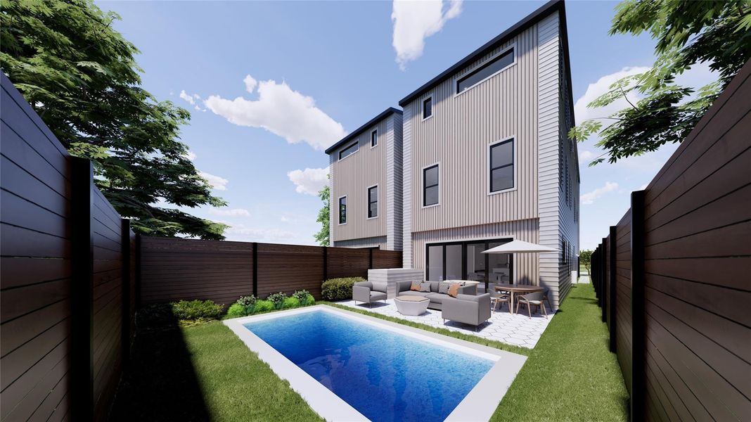 Situated on an oversized patio home lot, this home features a generous backyard with ample space for a future pool. *Please note that the pool is not included in the sales price* Situated on an oversized patio home lot, this home features a generous backyard with ample space for a future pool. *Please note that the pool is not included in the sales price*