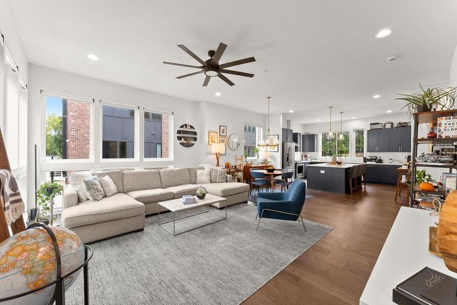 Furnished interior view inside a new home in , Atlanta (Image 17). Furnished interior view inside a new home in , Atlanta (Image 17).