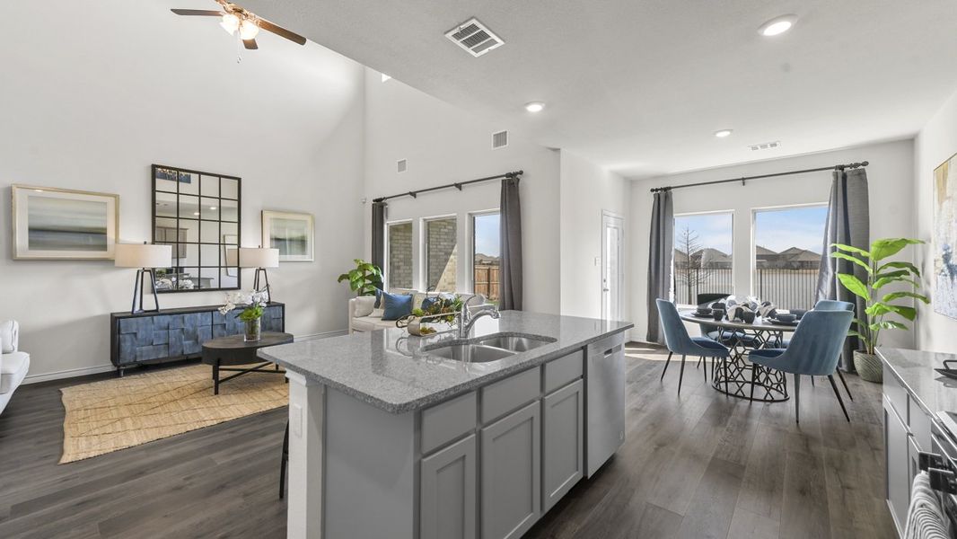 Furnished interior view inside a new home in Liberty Crossing, Royse City (Image 3).