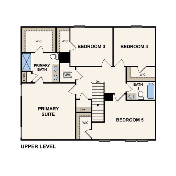 2D floor plan layout of this home in Villages at Huntcliff, Hogansville, GA (Image 3).