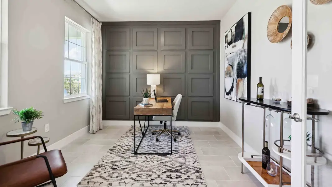 Representative furnished interior of a home built from the CORAL by D.R. Horton in Buchanan Trails, Newberry (Image 3).