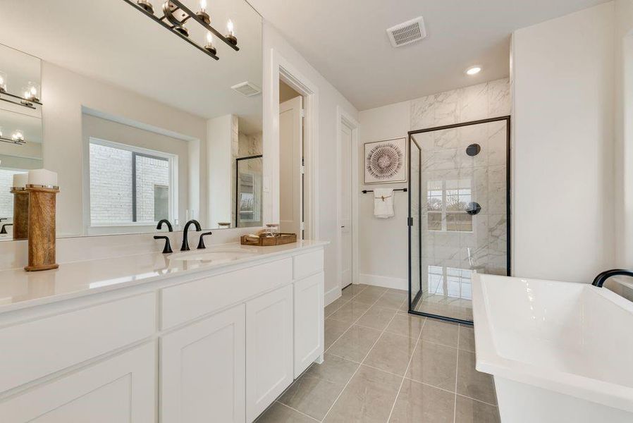 Furnished interior view inside a new home in Trails at Cottonwood Creek, Rowlett (Image 10). Furnished interior view inside a new home in Trails at Cottonwood Creek, Rowlett (Image 10).