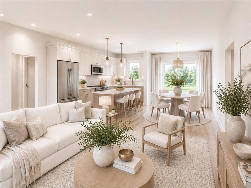 Furnished interior view inside a new home in , Dunnellon (Image 9).