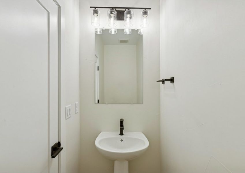 The main floor has a convenient powder room.