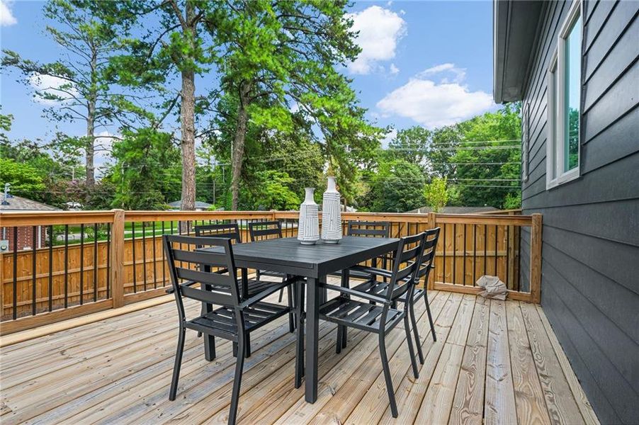 Exterior details and patio area of a home in , Atlanta (Image 35).