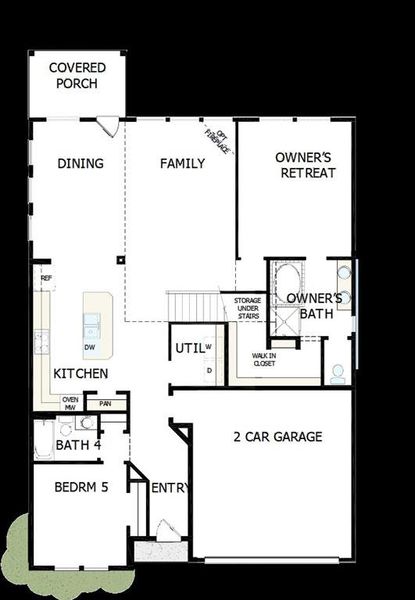 2D floor plan layout of this home in Treeline, Justin, TX (Image 2).