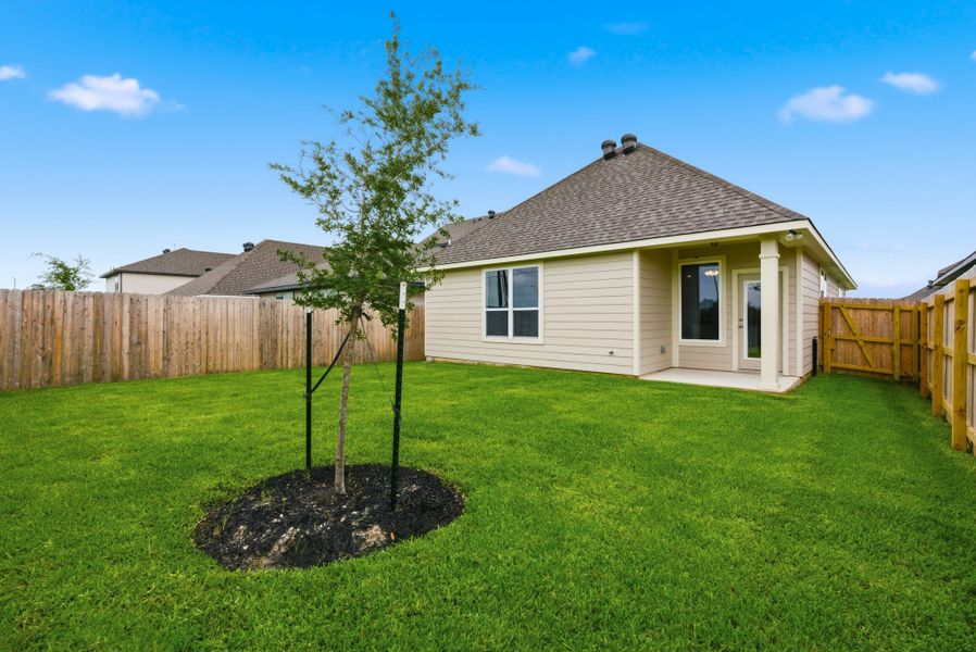 Exterior details and patio area of a home in Heartland at Creek Meadows, College Station (Image 2). Exterior details and patio area of a home in Heartland at Creek Meadows, College Station (Image 2).