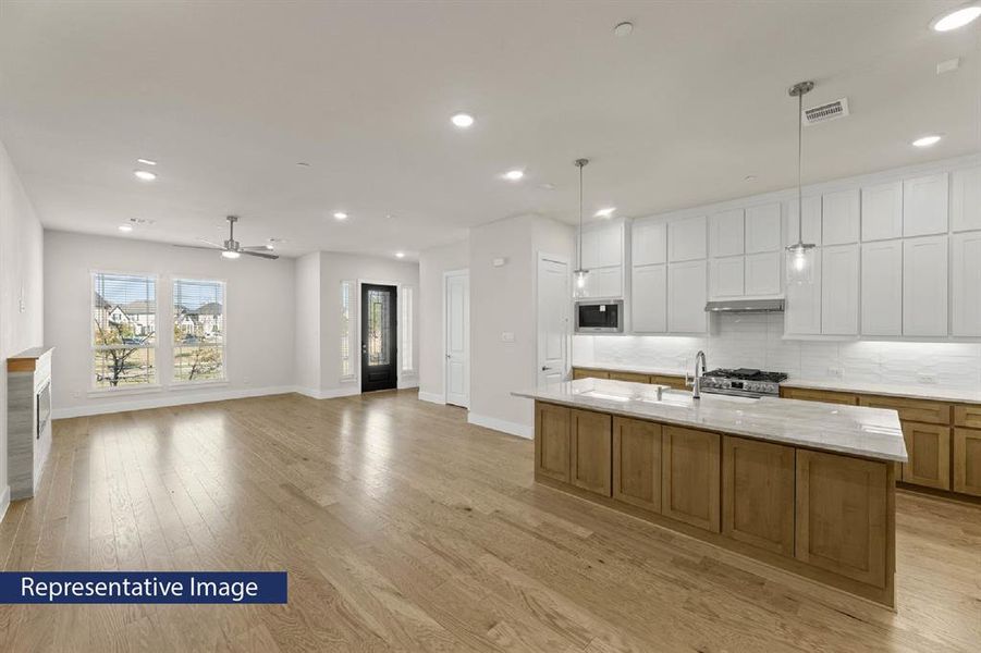 Furnished interior view inside a new home in The Abbey at Mercer Crossing, Farmers Branch (Image 12).