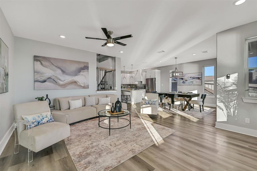 Furnished interior view inside a new home in , Galveston (Image 8). Furnished interior view inside a new home in , Galveston (Image 8).