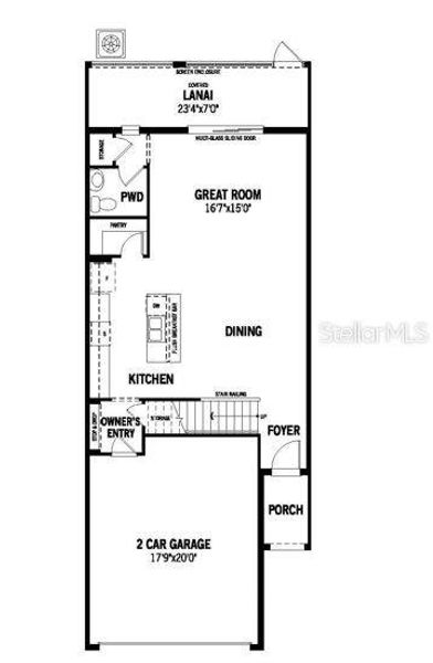 2D floor plan layout of this home in Bloomingdale Townes, Brandon, FL (Image 5).