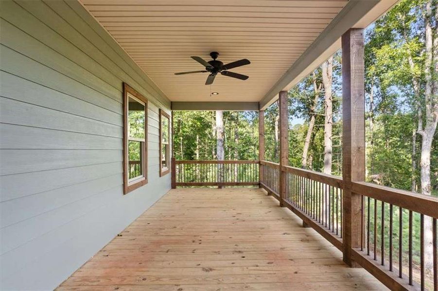 Exterior details and patio area of a home in , Ellijay (Image 20).