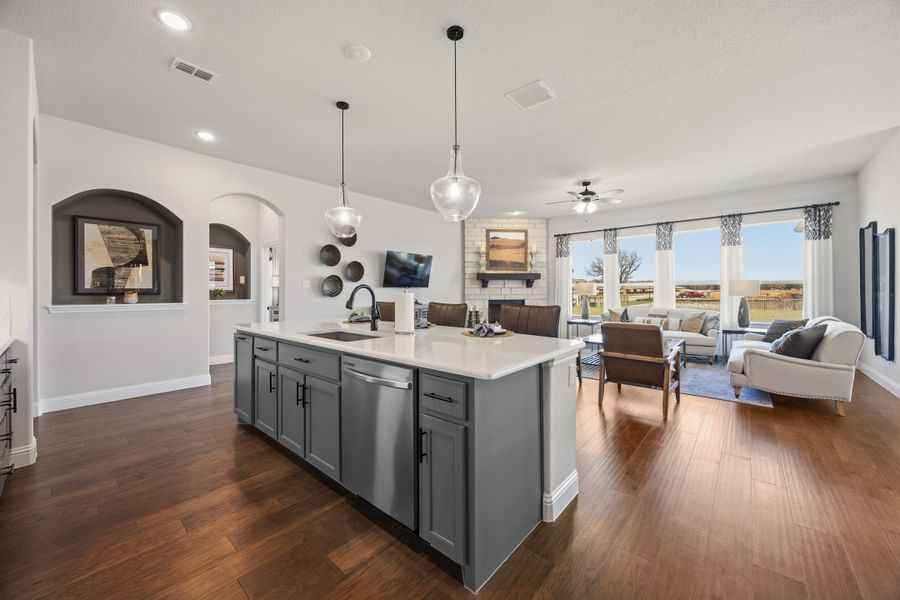 Furnished interior view inside a new home in Abe's Landing, Granbury (Image 9).