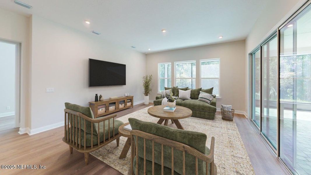 Furnished interior view inside a new home in RiverTown - WaterSong, St. Johns (Image 6).