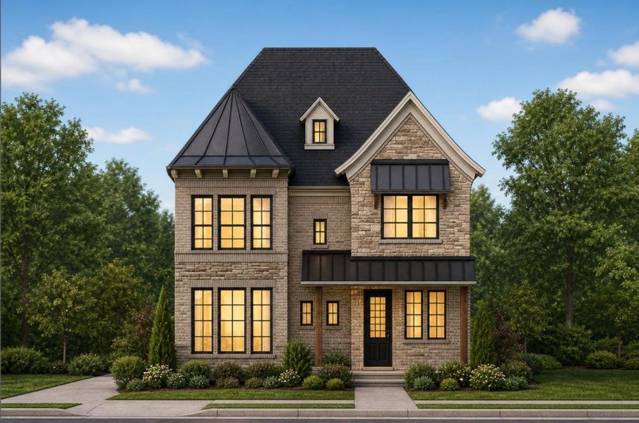 Representative exterior photo of a completed home built from the Royal Drew by Grand Homes in Edgewater, Fate, TX (Image 15).