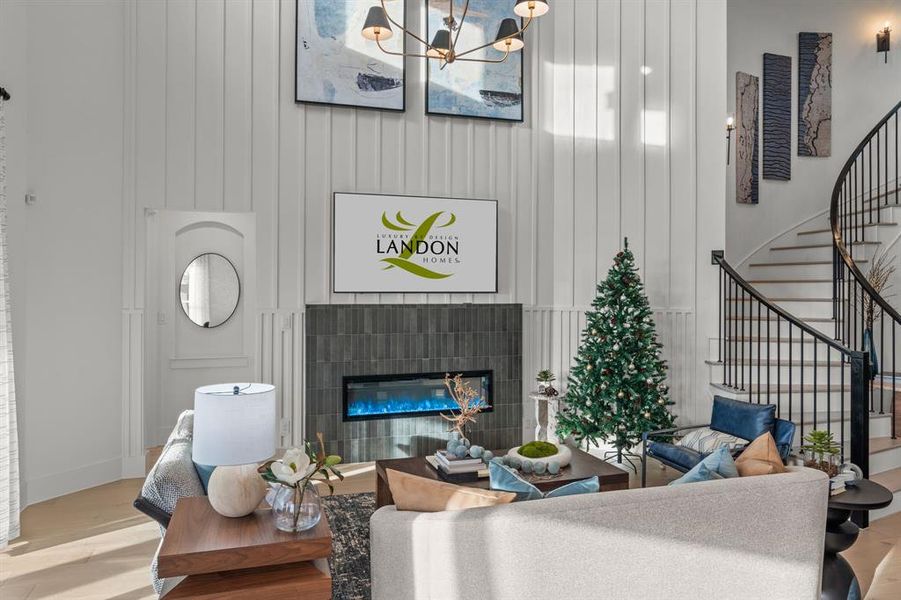 Furnished interior view inside a new home in East Village - Classic Series, Frisco (Image 27).