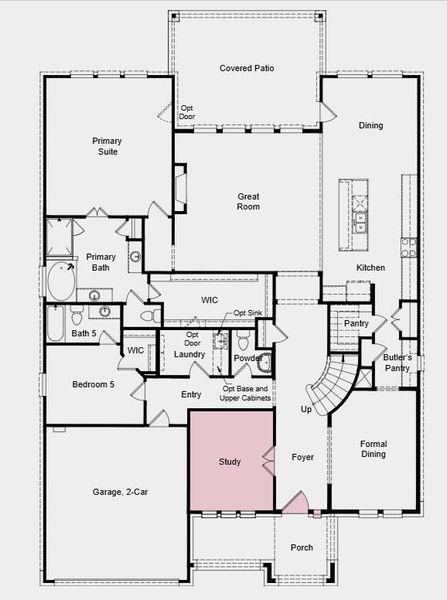 Additional Highlights Include: Study in place of flex, upstairs secondary bedroom, and 42" front door entry. Additional Highlights Include: Study in place of flex, upstairs secondary bedroom, and 42" front door entry.