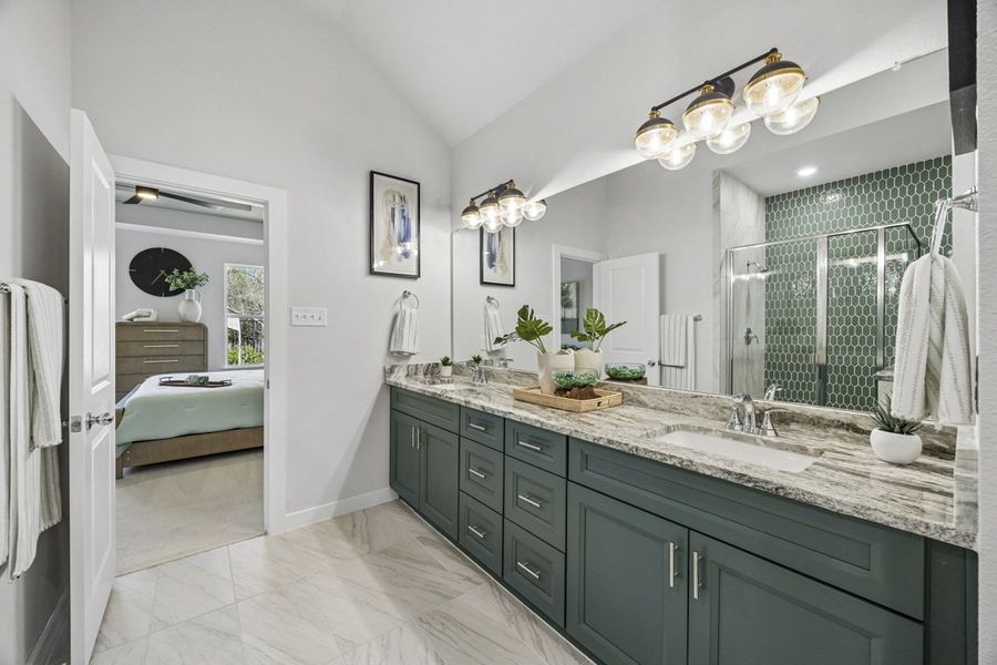 Furnished interior view inside a new home in Mercer Meadows, Royse City (Image 22).