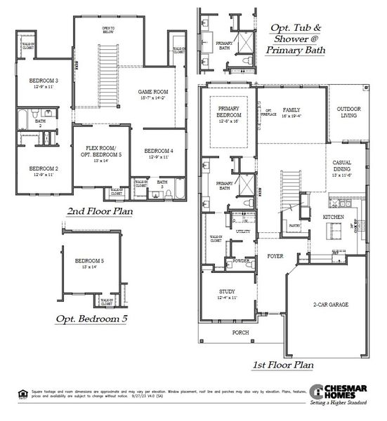 2D floor plan layout for the Shenandoah – 55′ Lot by Chesmar Homes in Attwater, Waller, TX (Image 3). 2D floor plan layout for the Shenandoah – 55′ Lot by Chesmar Homes in Attwater, Waller, TX (Image 3).