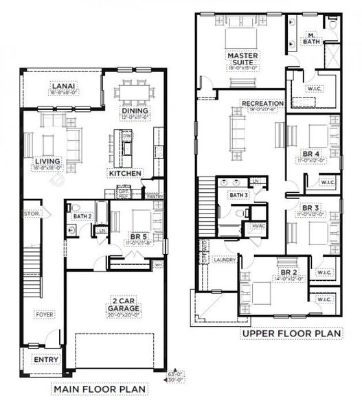 2D floor plan layout for the Valencia by Casa Fresca Homes in Wynnstone, Davenport, FL (Image 3). 2D floor plan layout for the Valencia by Casa Fresca Homes in Wynnstone, Davenport, FL (Image 3).