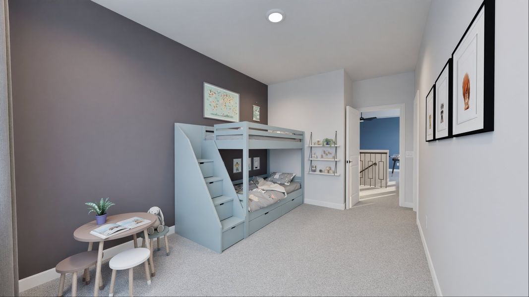 Representative furnished interior of a home built from the Hamilton by Risewell Homes in 6 Creeks, Kyle (Image 9).