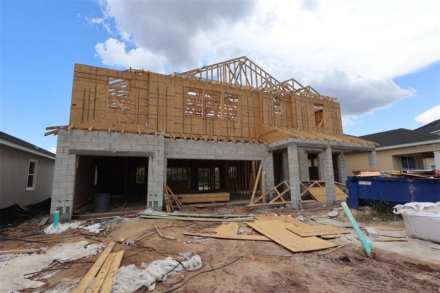 In-progress construction of a new home in Center Lake on the Park, St. Cloud, FL (Image 5). In-progress construction of a new home in Center Lake on the Park, St. Cloud, FL (Image 5).