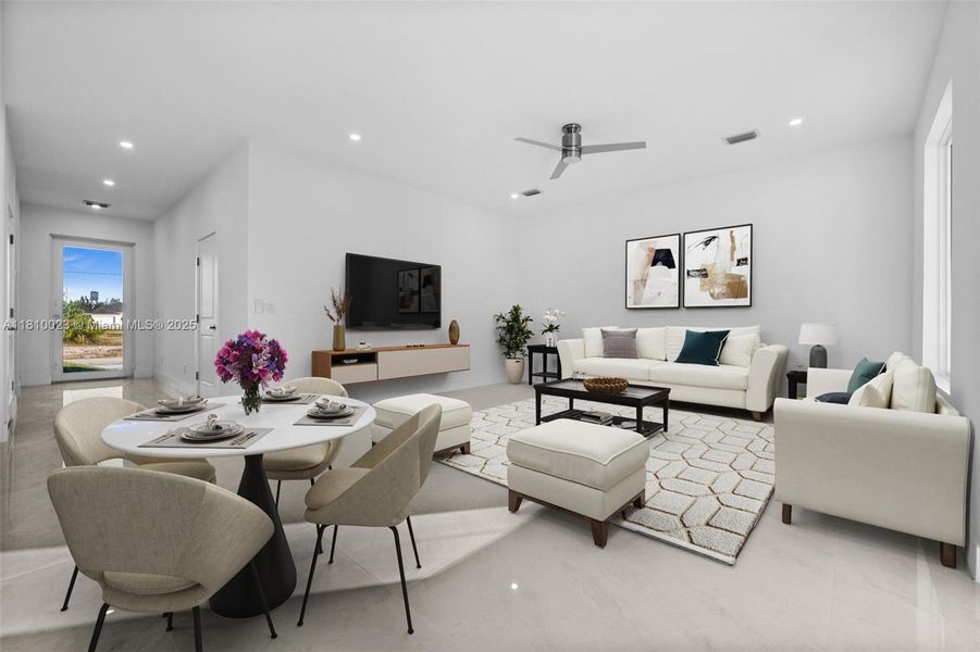 Furnished interior view inside a new home in , Cape Coral (Image 9).