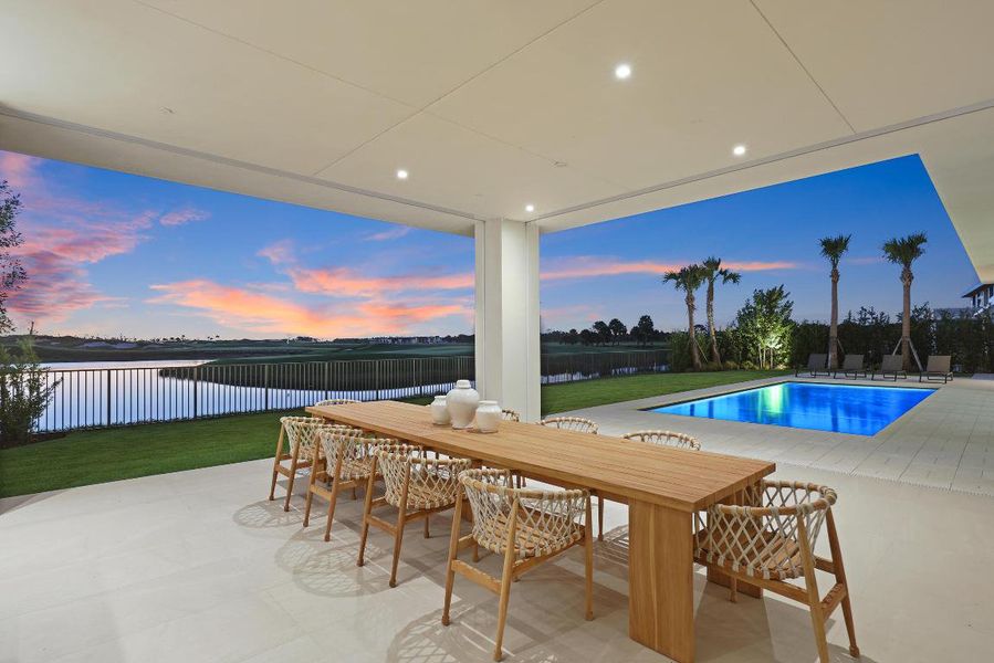 Twilight Outside Dining View