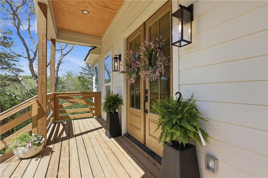 Exterior details and patio area of a home in , Demorest (Image 24).