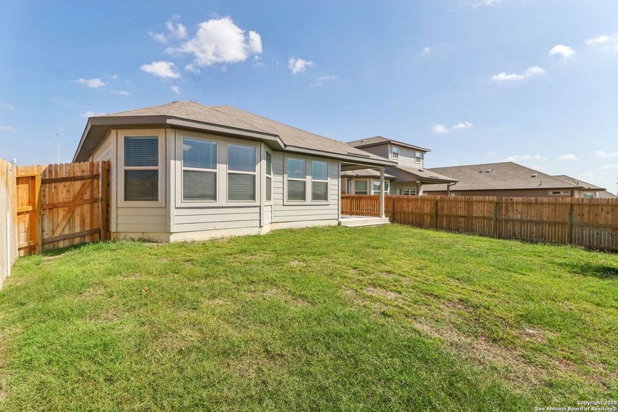 Exterior details and patio area of a home in Legendary Trails - Premier Series, Cibolo (Image 24). Exterior details and patio area of a home in Legendary Trails - Premier Series, Cibolo (Image 24).