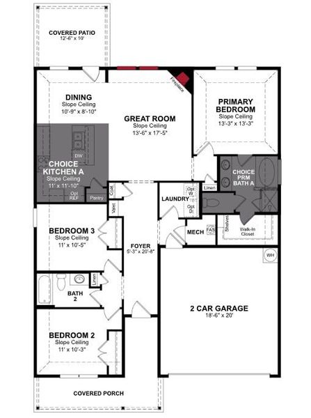 2D floor plan layout of this home in Stark Farms, Denton, TX (Image 4).