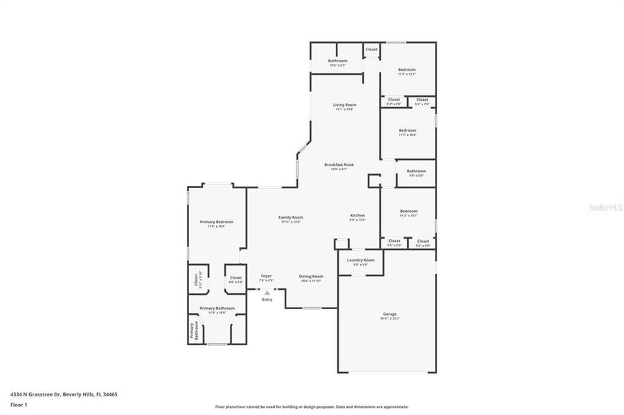 2D floor plan layout of this home in , Beverly Hills, FL (Image 3).
