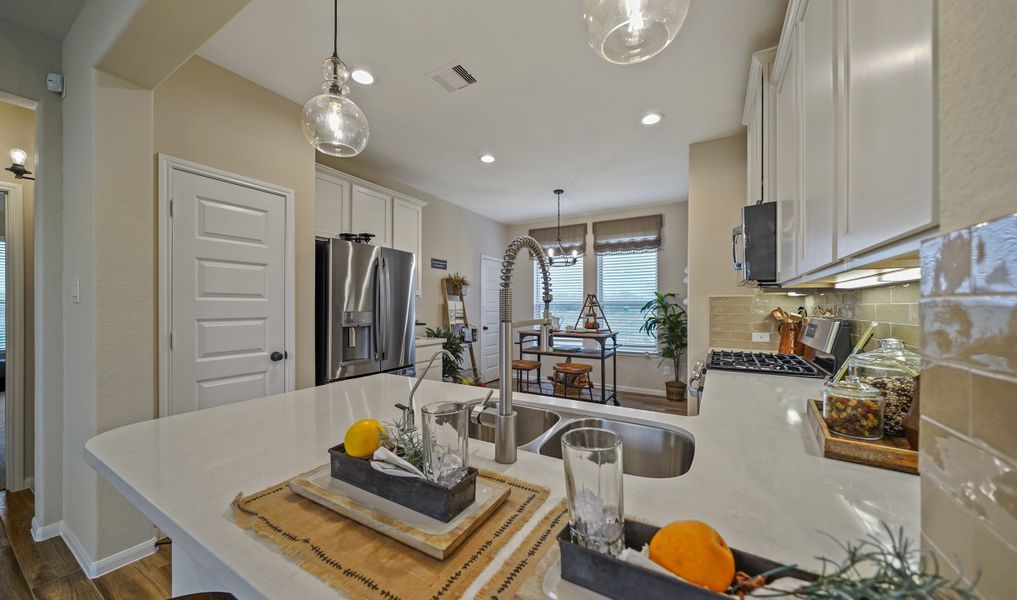 Kitchen near dining area