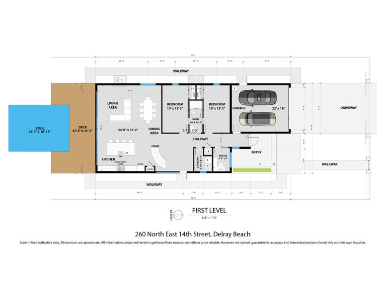 2D floor plan layout of this home in , Delray Beach, FL (Image 4).